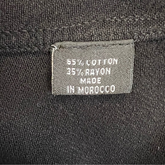 Jules of Morocco Black Long Sleeve V-Neck Lagenlook Dress Size X-Large - Picture 11 of 11